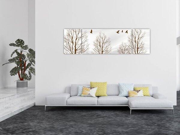 Obraz - Jeleń przed rzeką (170x50 cm)