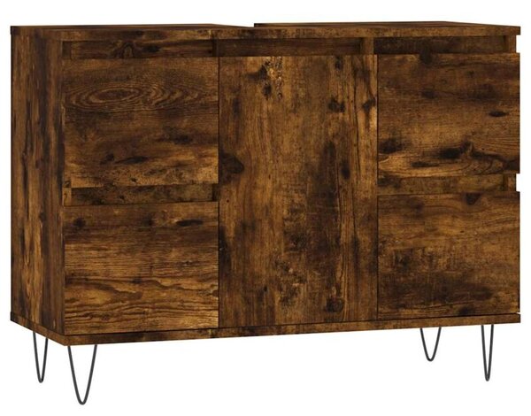 Szafka łazienkowa, przydymiony dąb, 80x33x60 cm