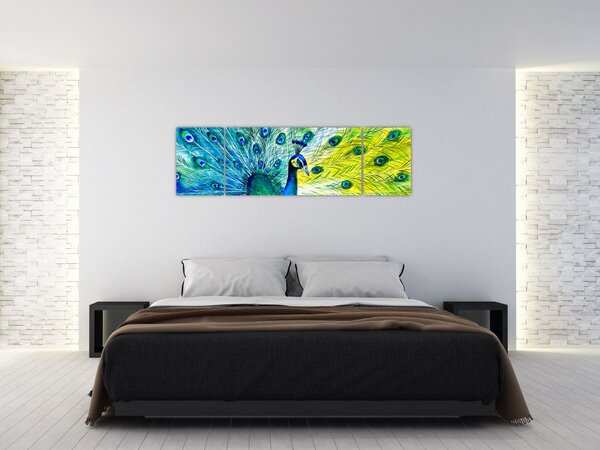 Obraz pawia (170x50 cm)