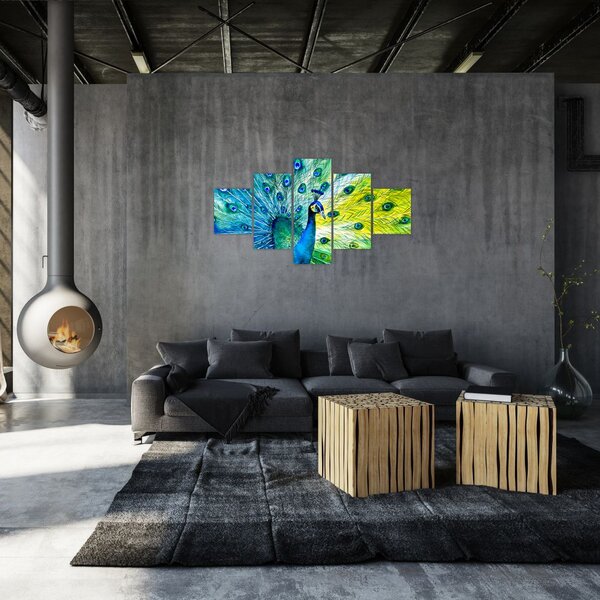 Obraz pawia (125x70 cm)