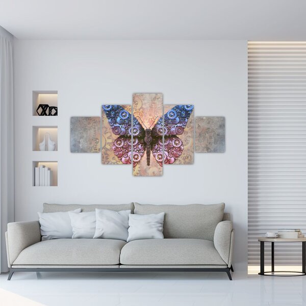 Obraz - Steampunk motyl (125x70 cm)