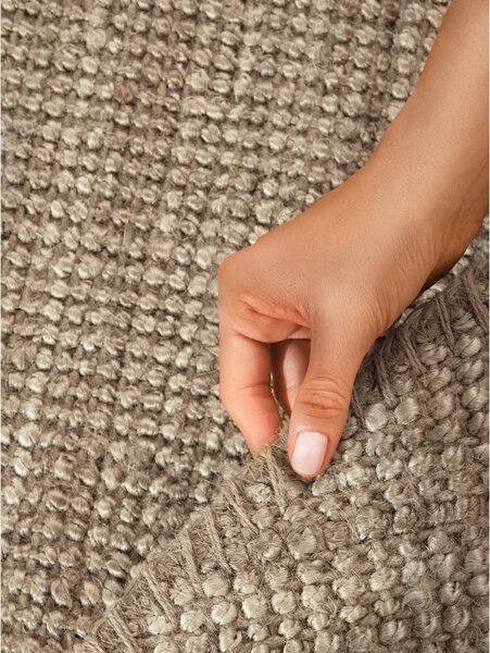 Szarobrązowy okrągły dywan z juty ø 160 cm Bouclé Jaipur – Hanse Home