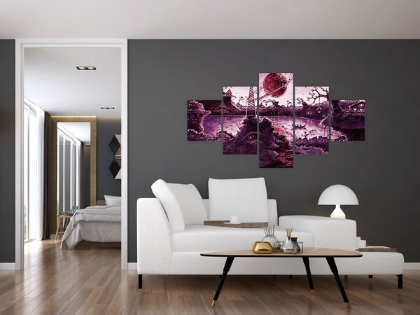 Obraz - Zaczarowana wioska (125x70 cm)