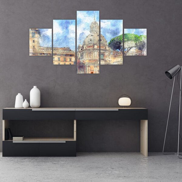 Obraz - Kościół Santa Maria di Loreto, Rzym, Włochy (125x70 cm)