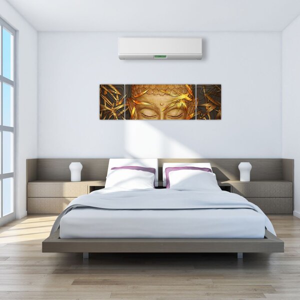 Obraz - Złoty Budda (170x50 cm)