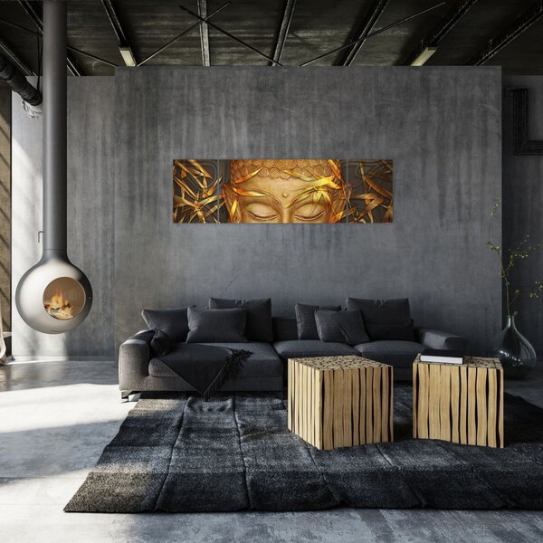 Obraz - Złoty Budda (170x50 cm)
