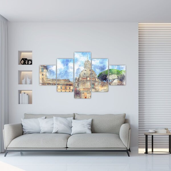Obraz - Kościół Santa Maria di Loreto, Rzym, Włochy (125x70 cm)
