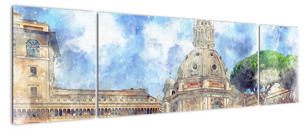 Obraz - Kościół Santa Maria di Loreto, Rzym, Włochy (170x50 cm)