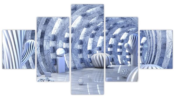 Obraz - abstrakcja 3D (125x70 cm)