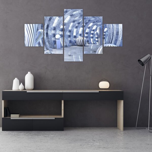 Obraz - abstrakcja 3D (125x70 cm)