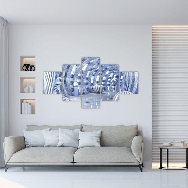Obraz - abstrakcja 3D (125x70 cm)