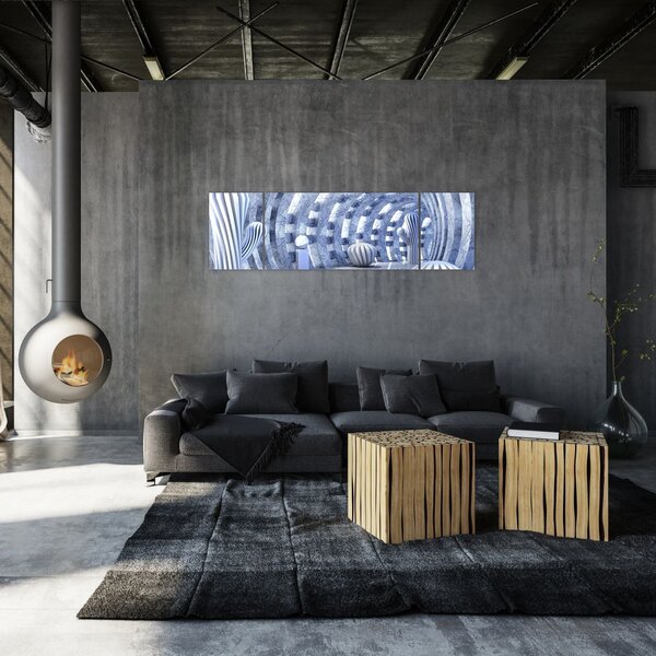 Obraz - abstrakcja 3D (170x50 cm)