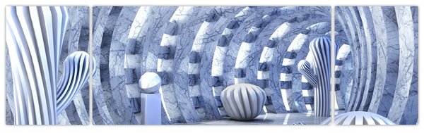 Obraz - abstrakcja 3D (170x50 cm)