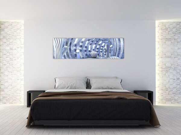 Obraz - abstrakcja 3D (170x50 cm)