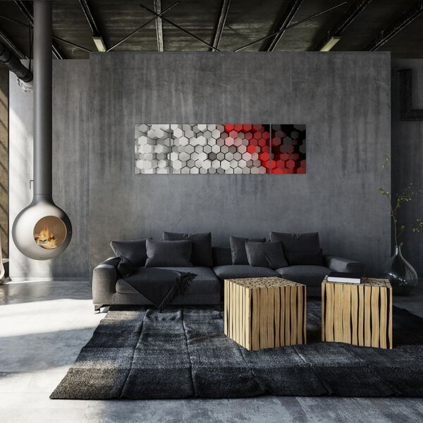 Obraz - sześciokąty 3D (170x50 cm)