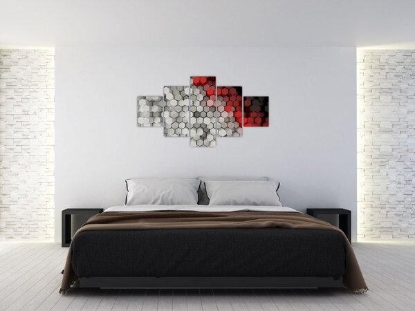Obraz - sześciokąty 3D (125x70 cm)