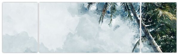 Obraz palmy nad morzem (170x50 cm)