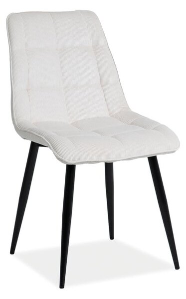 Krzesło tapicerowane CHIC SZTRUKS kremowe