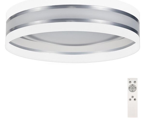Belis LED Ściemniany plafon SMART CORAL LED/24W/230V biały/srebrny + pilot BE0516