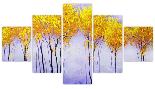 Obraz żółtych drzew (125x70 cm)