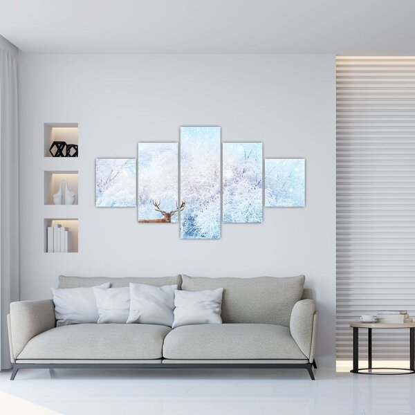 Obraz majestatycznego jelenia (125x70 cm)