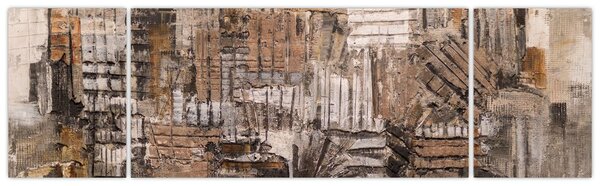 Obraz - Abstrakcja w odcieniach brązu (170x50 cm)