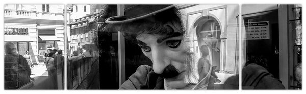 Obraz - Charles Chaplin w Pradze (170x50 cm)