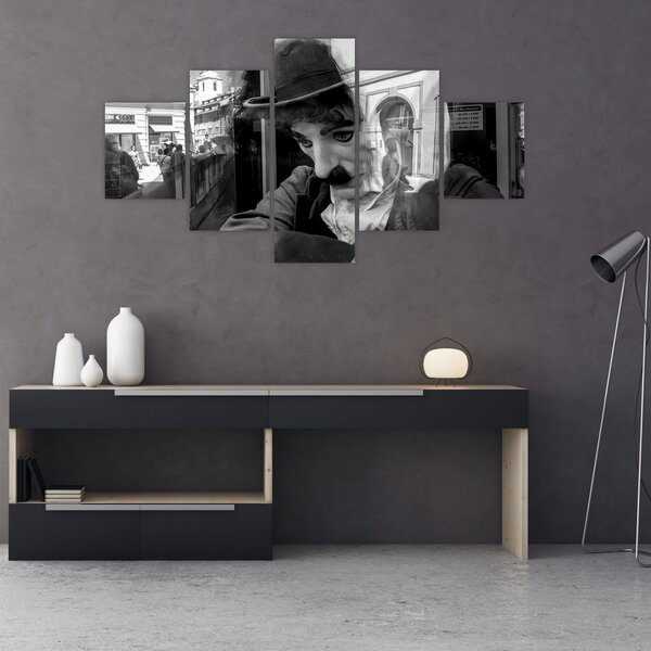 Obraz - Charles Chaplin w Pradze (125x70 cm)