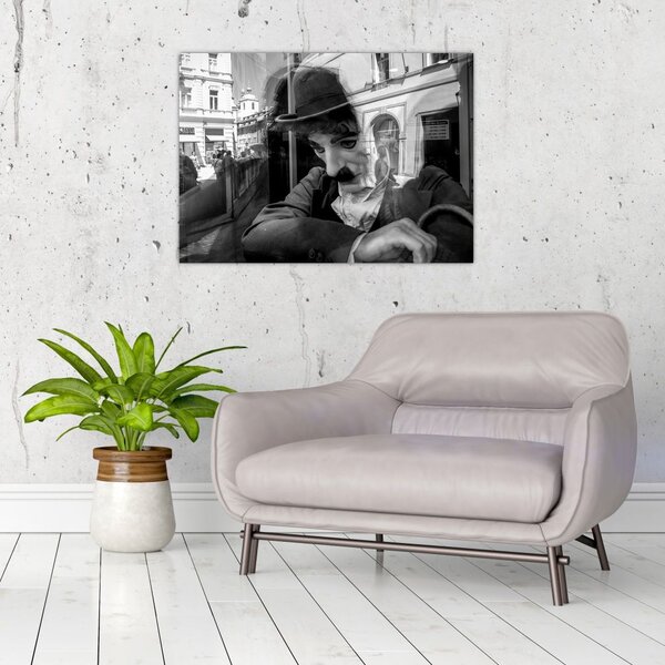 Obraz - Charles Chaplin w Pradze (70x50 cm)