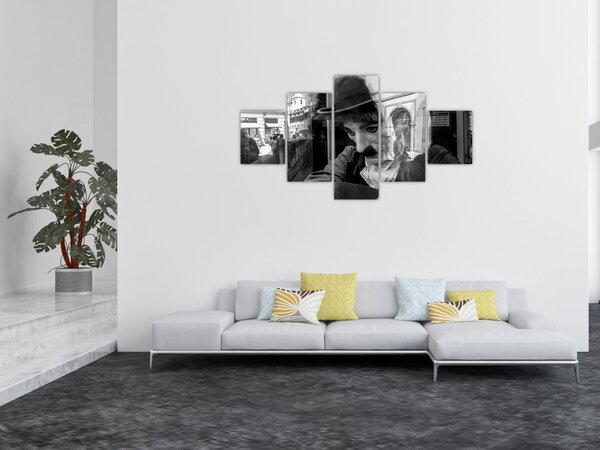 Obraz - Charles Chaplin w Pradze (125x70 cm)