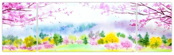 Obraz - Malowana sarna, akwarela (170x50 cm)