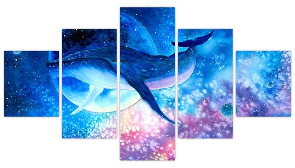 Obraz - Kosmiczny wieloryb (125x70 cm)