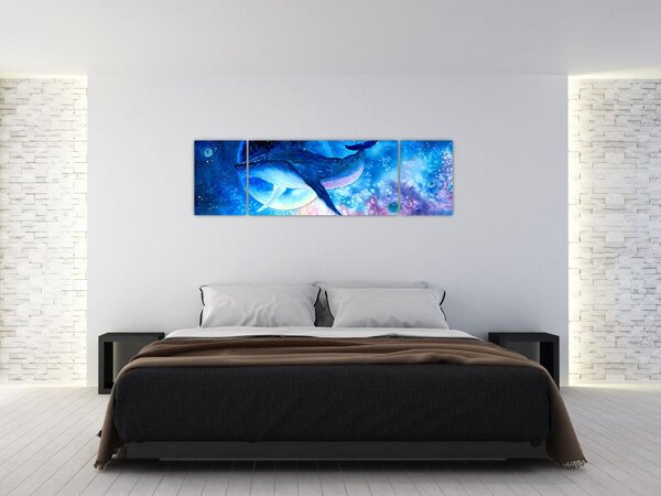 Obraz - Kosmiczny wieloryb (170x50 cm)