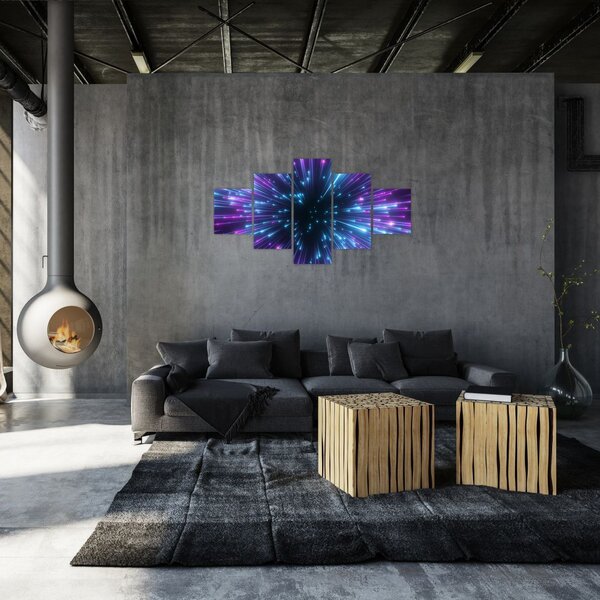 Obraz - Neonowa przestrzeń (125x70 cm)