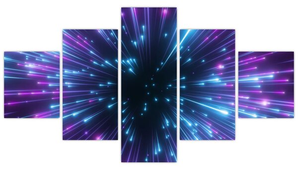 Obraz - Neonowa przestrzeń (125x70 cm)