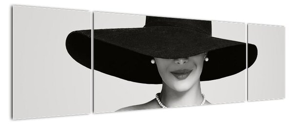 Obraz - Kobieta w kapeluszu (170x50 cm)