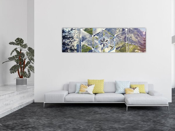 Obraz - Figura geometryczna (170x50 cm)