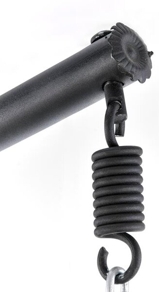 Wiszący fotel ogrodowy kokon popielaty/czarny | Umeblowana.com