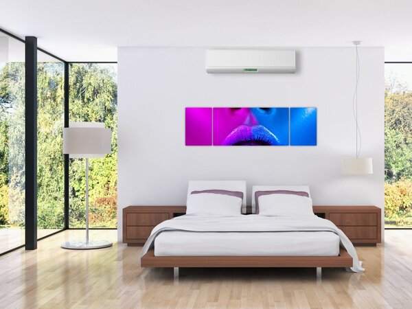 Obraz kolorowych ust (170x50 cm)