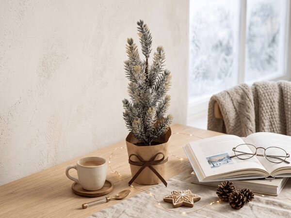 Dekoracyjna choinka świąteczna FROSTY TREE w doniczce 22 cm