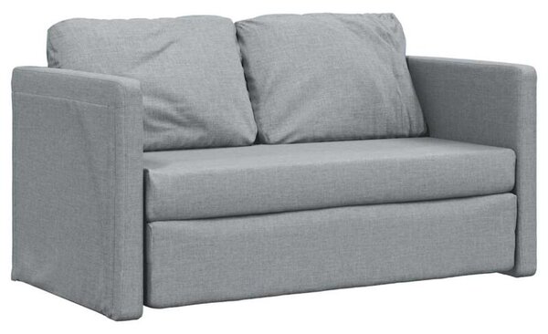 Sofa podÅogowa 2-w-1, jasnoszara, 112x174x55 cm, tkanina