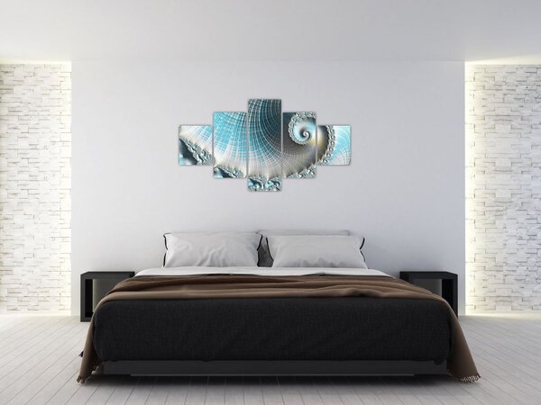 Obraz teksturowanej spirali (125x70 cm)
