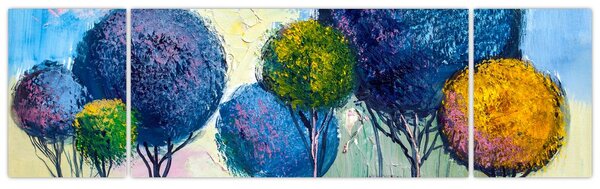 Obraz drzew kopułowych, obraz olejny (170x50 cm)