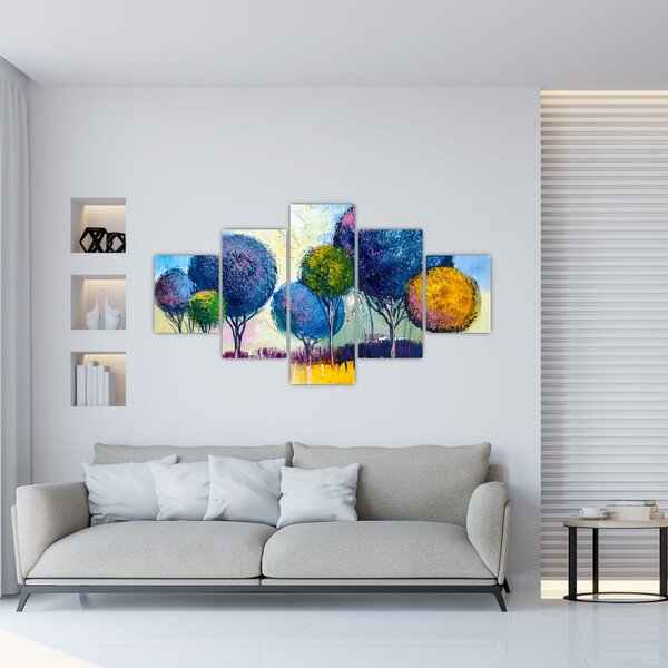 Obraz drzew kopułowych, obraz olejny (125x70 cm)
