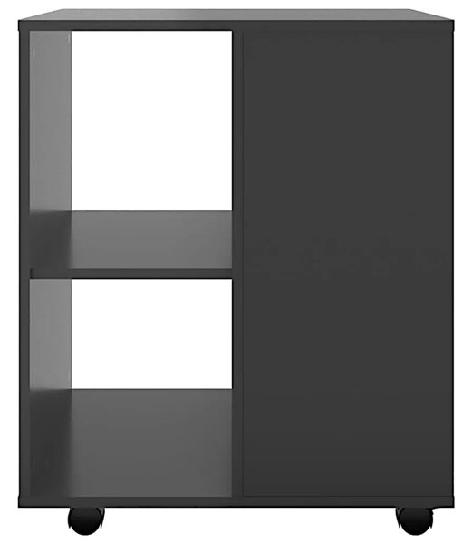 Czarny kontener do biurka z połyskiem - Ivrea 7X