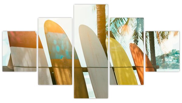 Obraz - Deski surfingowe (125x70 cm)