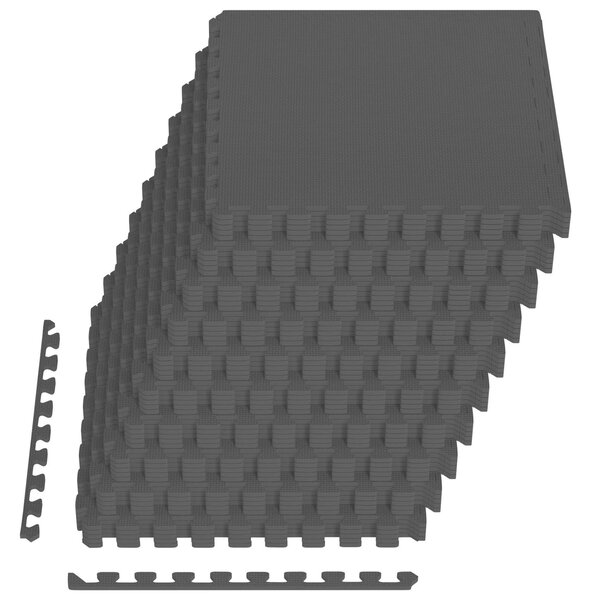 Mata podłogowa 50 pcs Czarny 18 m² Pianka EVA