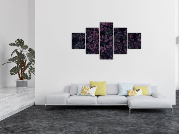 Obraz ciemnoczerwonych liści (125x70 cm)