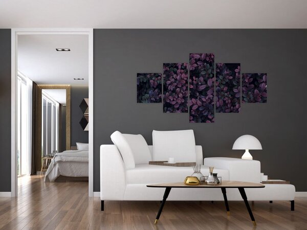 Obraz ciemnoczerwonych liści (125x70 cm)