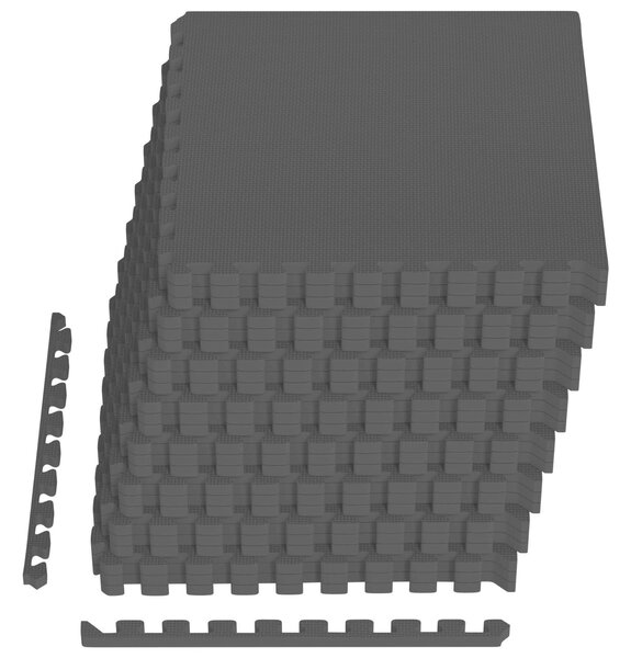 Mata podłogowa 24 pcs Czarny 8,64 m² Pianka EVA